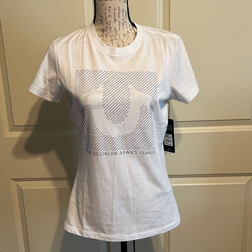 NWT White True Religion tee Sz Medium
